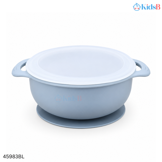 Stainless Steel and Silicone with Suction Baby Bowl – Blue