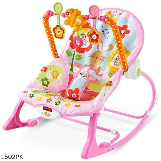 Tiibaby Musical Rocking Chair With Toy Bar & Vibration - Pink