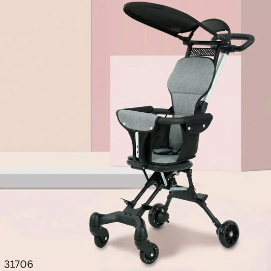 Top Light Portable 4-Wheel Mini Baby Tricycle Stroller with Steel Frame