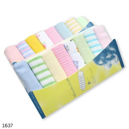 Newborn Baby Soft Cotton Washable Mini Towal Set - 8pcs