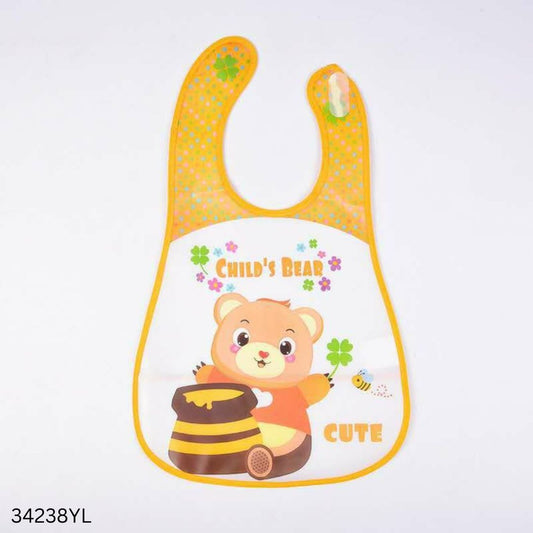 Waterproof Baby Feeding Bib - Yellow