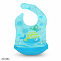 Waterproof Polyester Silicone Tray Bibs - Blue