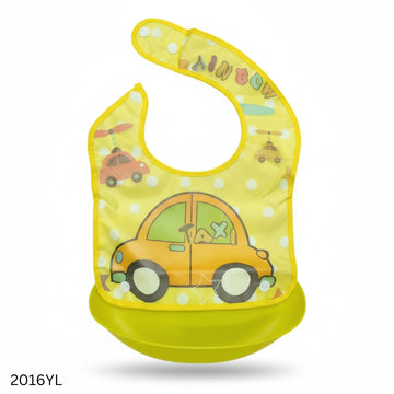 Waterproof Polyester Silicone Tray Bibs - Yellow