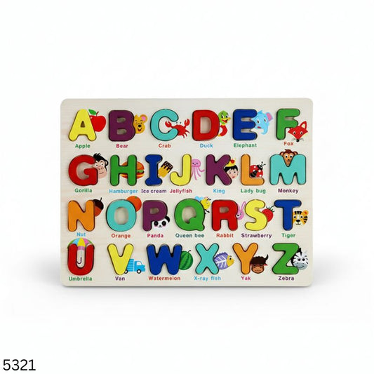 Wooden Alphabet Learning Puzzle Board for Kids