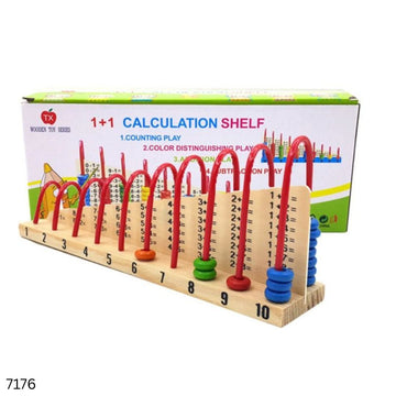 Wooden Double-Sided Calculation Shelf Abacus