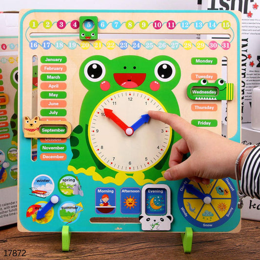 Wooden Multifunctional Calendar Clock