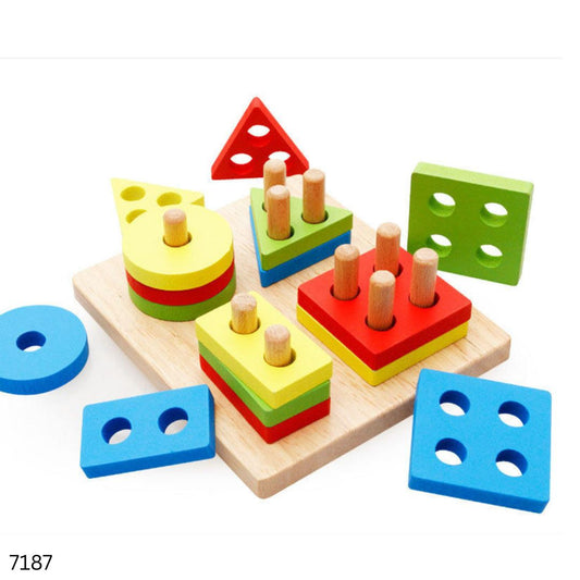 Wooden Shape Sorter Educational Toys