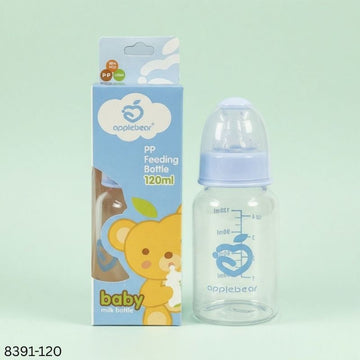 Apple Bear Baby Glass Feeder 120ml