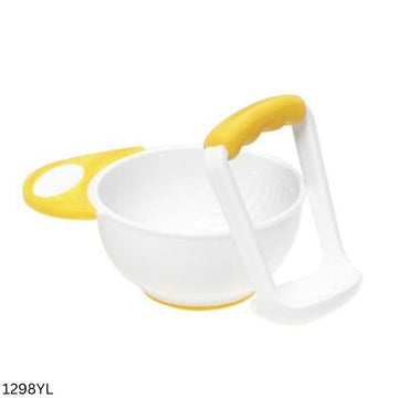 Baby Food Masher Bowl - Yellow