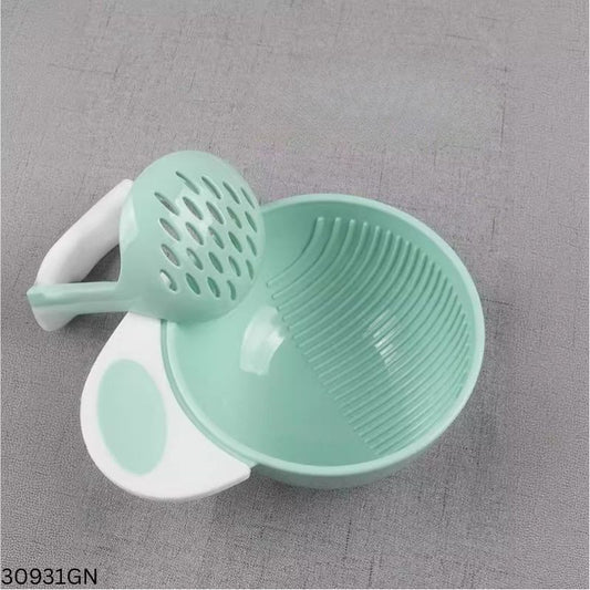 Baby Food Masher Bowl Full Colour - Green