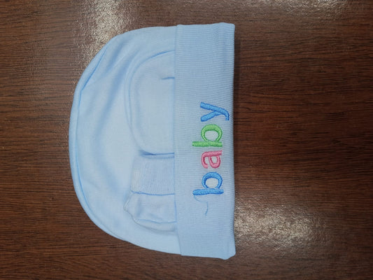 Newborn Soft Cotton Mitten Gloves Cap and Booties Set - Blue