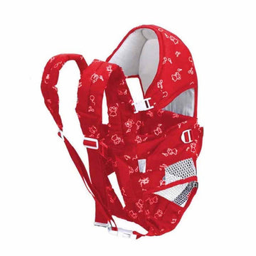 6 in 1 Soft & Breathable Infant Baby Carrier Bag - Red