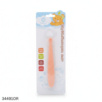 Baby Silicone Spoon Single - Orange