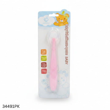 Baby Silicone Spoon Single - Pink