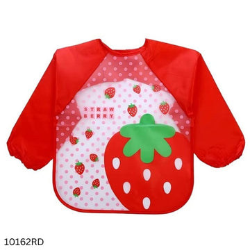 Long Sleeves Printed Bib - Red