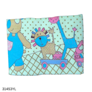 New Born Baby Print Bath Towel Big Size - Yellow