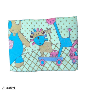 New Born Baby Print Bath Towel Small Size - Yellow