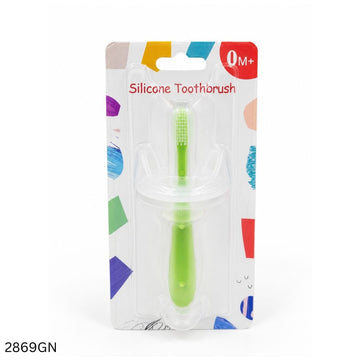 Silicone Teether Training Toothbrush - Green