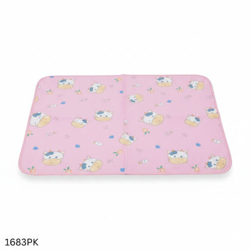 Waterproof Baby Urine Mat Velvet Cloth - Pink