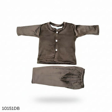 Winter Soft Baby Dress Set - Dark Brown