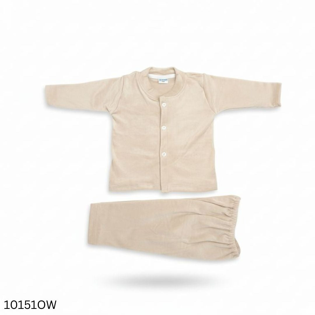 Winter Soft Baby Dress Set - Off-White