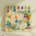 Wooden Number & Shape Learning Puzzle Board for Kids