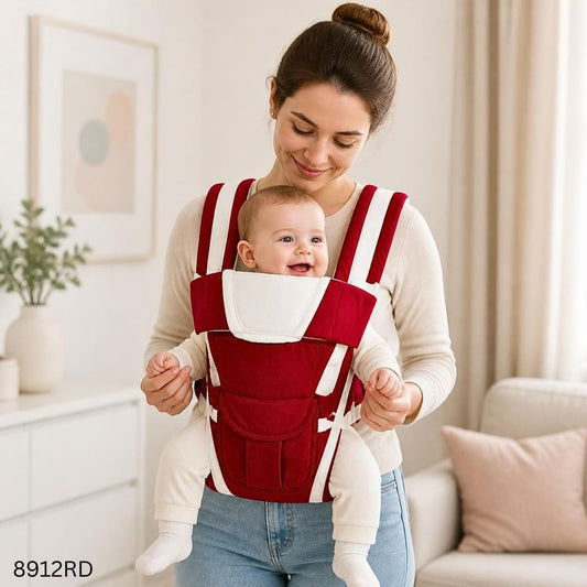 Stylish Comfortable & Adjustable Baby Carrier Bag - Red
