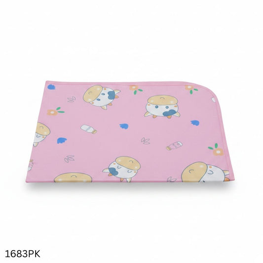 Waterproof Baby Urine Mat Velvet Cloth - Pink