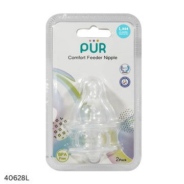 PUR Comfort Feeder Slim Neck Nipple 2pcs - Large