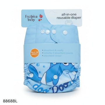 Premium Baby Washable China Diaper - Blue