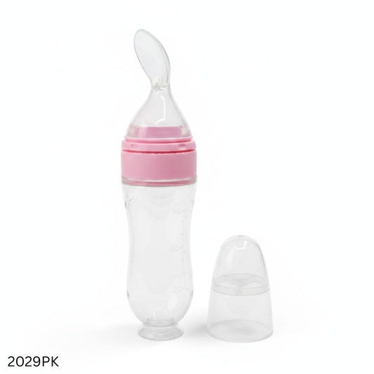 Soft Silicone Baby Spoon Feeder 90ml - Pink