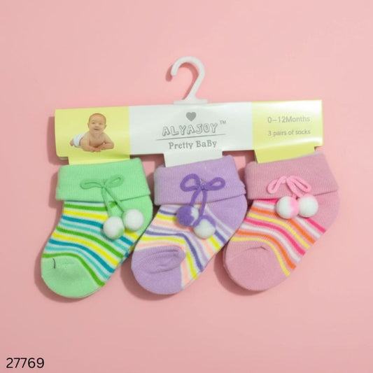 New Born Baby Socks & Cloth Shoes - Multicolour