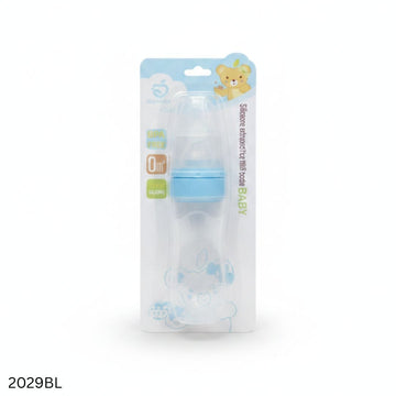 Soft Silicone Baby Spoon Feeder 90ml - Blue