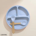 Food Grade Silicone Dining Plate - Blue