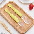 Baby Silicone Feeding Spoon Set - 2pcs - Yellow