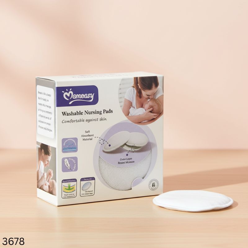 Momeasy Soft Absorbent Washable Nursing Breast Pad - 6pcs